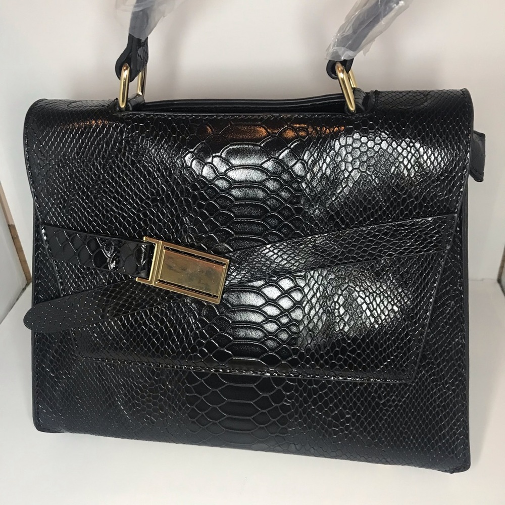 Black, Lizard Print purse
